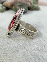 Handmade Sterling Silver Red Rose Dahlia Adjustabl - p3 Boutique
