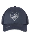 Heart and Coffee Embroidered Trucker Hat - p3 Boutique