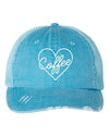 Heart and Coffee Embroidered Trucker Hat - p3 Boutique