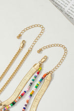 herringbone and seed bead choker chain set - p3 Boutique
