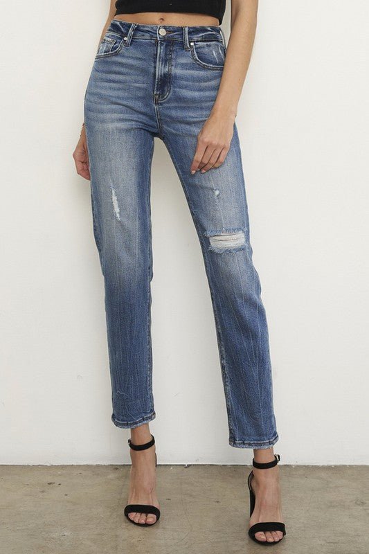 HIGH RISE GIRLFIRNED JEANS - p3 Boutique