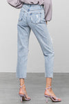 High Rise Ripped Girlfriend Jeans - p3 Boutique