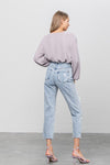 High Rise Ripped Girlfriend Jeans - p3 Boutique