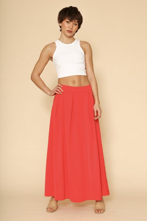 High Waist Pleated Skirt - p3 Boutique