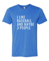 I Only Like Baseball and 3 People Graphic Tee - p3 Boutique