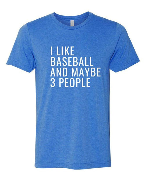I Only Like Baseball and 3 People Graphic Tee - p3 Boutique