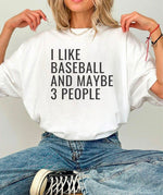 I Only Like Baseball and 3 People Graphic Tee - p3 Boutique