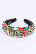 Iconic Mix Crystal Puffy Statement Headband - p3 Boutique