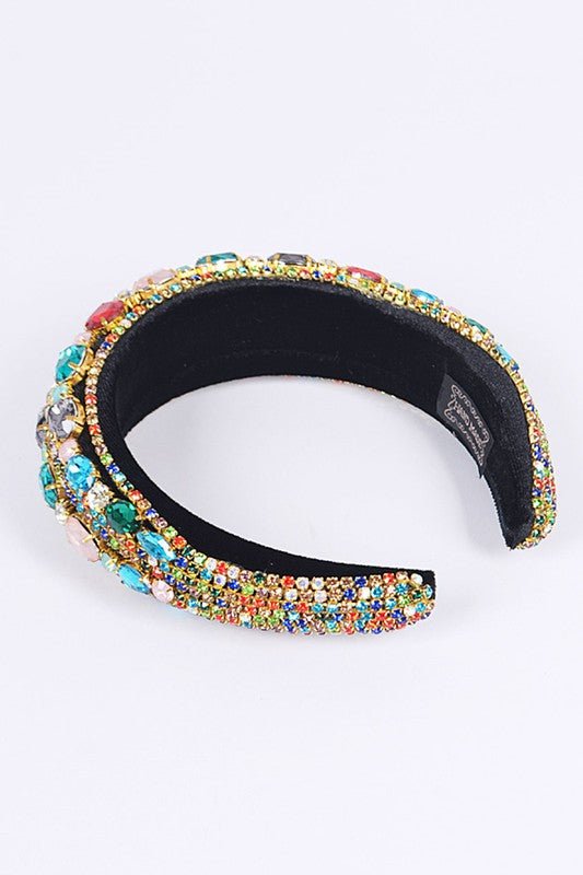 Iconic Mix Crystal Puffy Statement Headband - p3 Boutique
