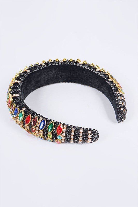 Iconic Mix Crystal Puffy Statement Headband - p3 Boutique