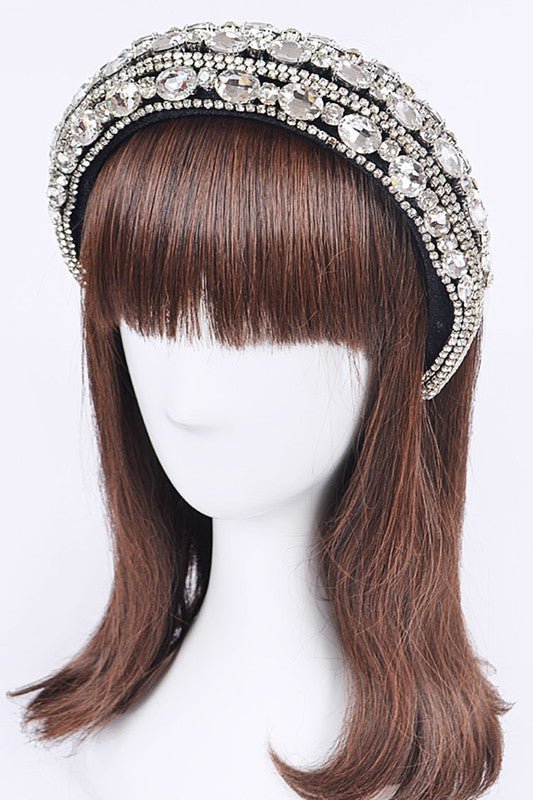 Iconic Mix Crystal Puffy Statement Headband - p3 Boutique