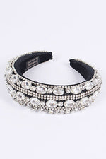 Iconic Mix Crystal Puffy Statement Headband - p3 Boutique