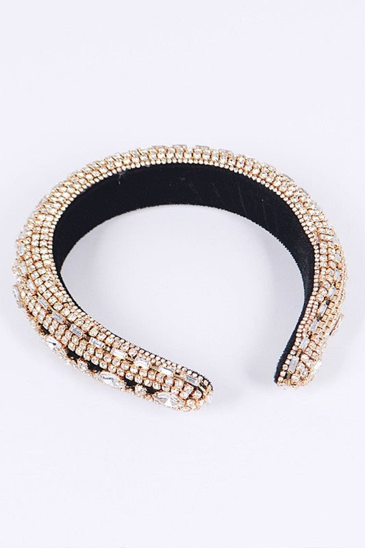 Iconic Mix Rhinestone Puffy Statement Headband - p3 Boutique