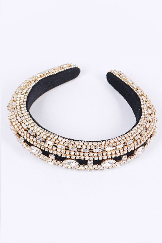 Iconic Mix Rhinestone Puffy Statement Headband - p3 Boutique