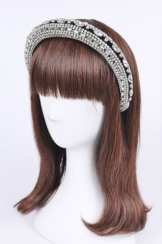 Iconic Mix Rhinestone Puffy Statement Headband - p3 Boutique