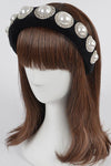Iconic Pearl Stone Puffy Velvet Headband - p3 Boutique