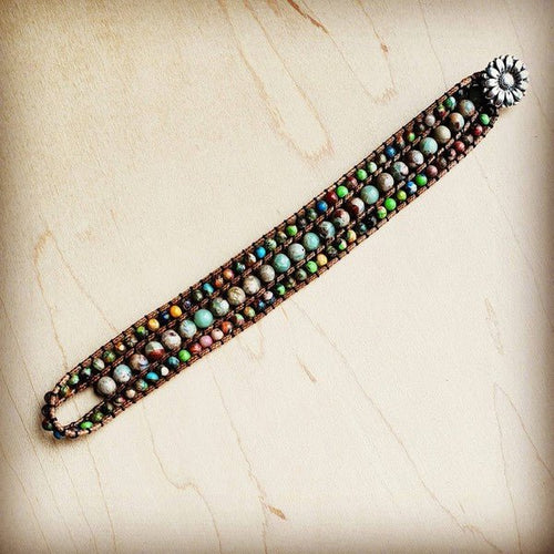 Impression Jasper Woven Bracelet Multi Color - p3 Boutique