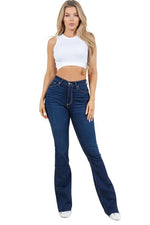 Judy Boot Cut Jean in Dark Blue Denim - p3 Boutique
