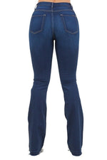 Judy Boot Cut Jean in Dark Blue Denim - p3 Boutique