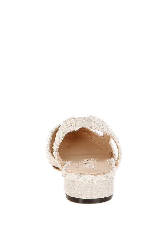 Karita Tweed Slingback Sandals - p3 Boutique