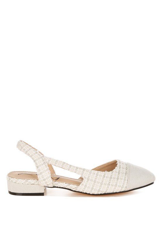 Karita Tweed Slingback Sandals - p3 Boutique