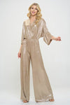 Kimono Sleeve Wide Leg Jumpsuit - p3 Boutique