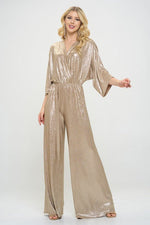 Kimono Sleeve Wide Leg Jumpsuit - p3 Boutique