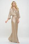 Kimono Sleeve Wide Leg Jumpsuit - p3 Boutique