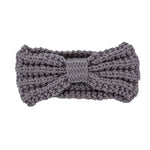 KNITTED BOW WINTER HEAD BAND - p3 Boutique