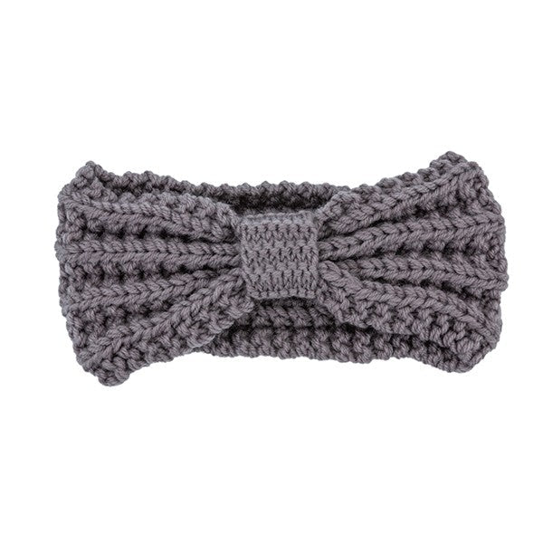 KNITTED BOW WINTER HEAD BAND - p3 Boutique