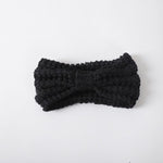 KNITTED BOW WINTER HEAD BAND - p3 Boutique