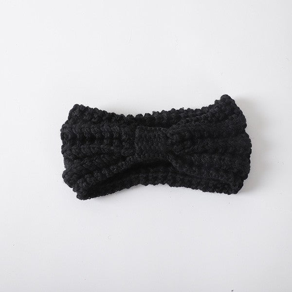 KNITTED BOW WINTER HEAD BAND - p3 Boutique