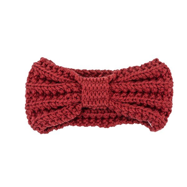 KNITTED BOW WINTER HEAD BAND - p3 Boutique