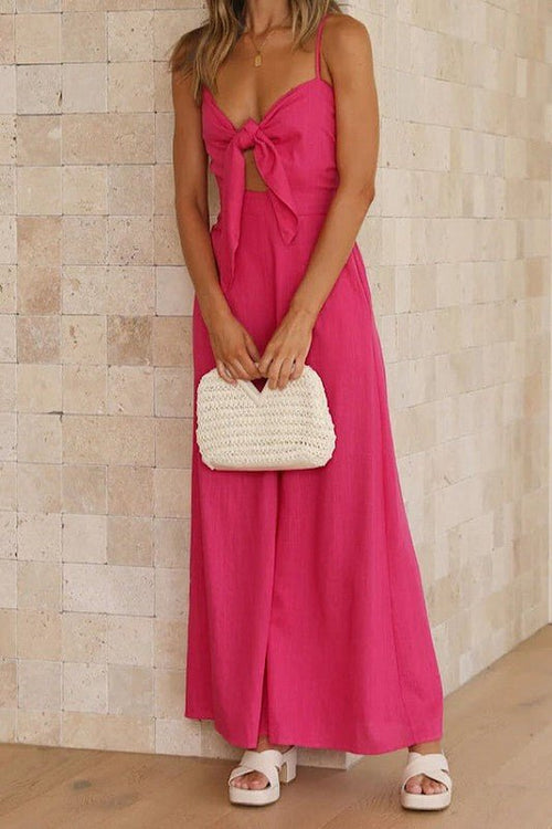 Knot front jumpsuit - p3 Boutique