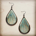 Large Woven Teardrop Earring in Teal - p3 Boutique