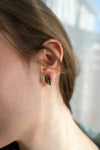 Leaf Studs - Dark Green - p3 Boutique