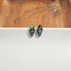 Leaf Studs - Dark Green - p3 Boutique