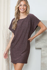 Lurex Low V Back Dress - p3 Boutique