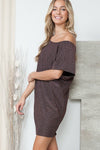 Lurex Low V Back Dress - p3 Boutique