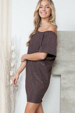 Lurex Low V Back Dress - p3 Boutique