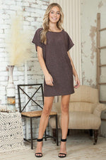 Lurex Low V Back Dress - p3 Boutique