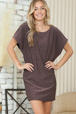 Lurex Low V Back Dress - p3 Boutique