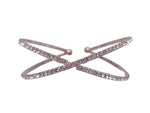 LUXURY CROSSED ADJUSTABLE RHINESTONE BRACELET - p3 Boutique