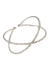 LUXURY CROSSED ADJUSTABLE RHINESTONE BRACELET - p3 Boutique