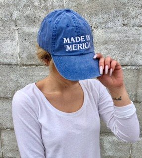 Made in Merica VintageWashed Baseball Cap - p3 Boutique