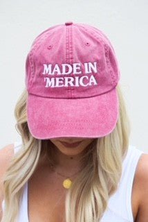 Made in Merica VintageWashed Baseball Cap - p3 Boutique