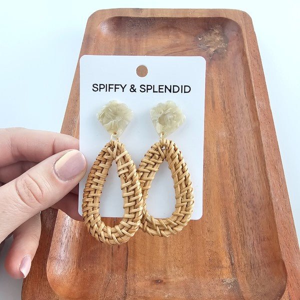 Malia Earrings - Dark Rattan - p3 Boutique
