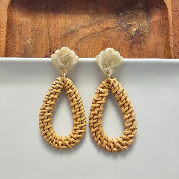 Malia Earrings - Dark Rattan - p3 Boutique