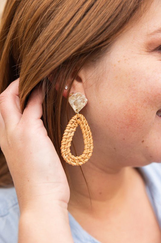 Malia Earrings - Dark Rattan - p3 Boutique