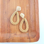 Malia Earrings - Dark Rattan - p3 Boutique